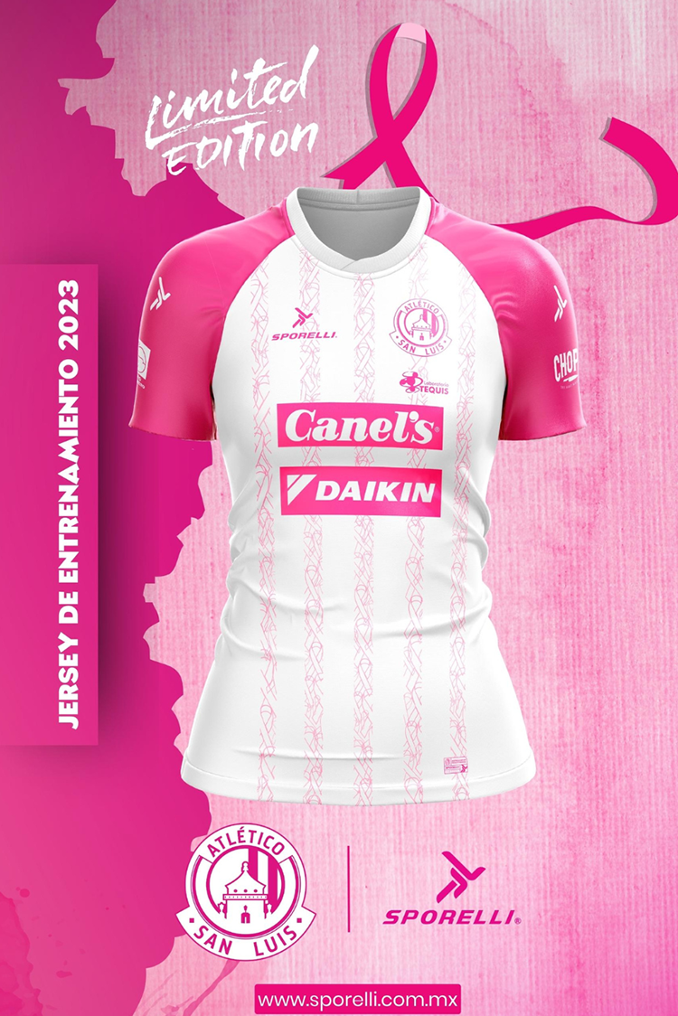 White/Pink Lady Training Jersey United for a Cause Atlético de San Luis 2023